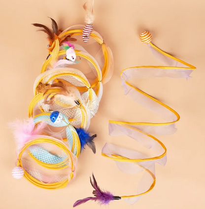 Interactive Cat Tunnel with Feather Toy