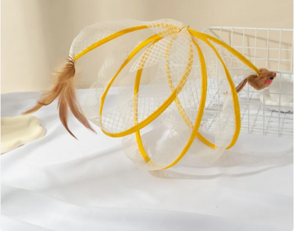 Interactive Cat Tunnel with Feather Toy