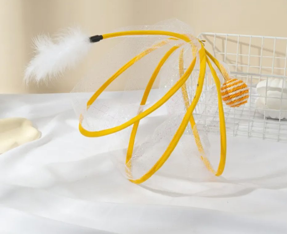 Interactive Cat Tunnel with Feather Toy